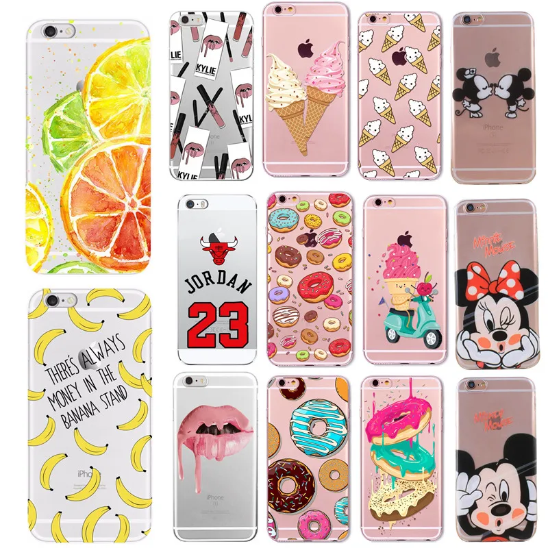 Transparent Clear Case For Fundas iPhone 6s 5 6 S 5s SE 7 8 Plus Case Silicon Coque For Apple iPhone 7 Case Soft Phone Cover