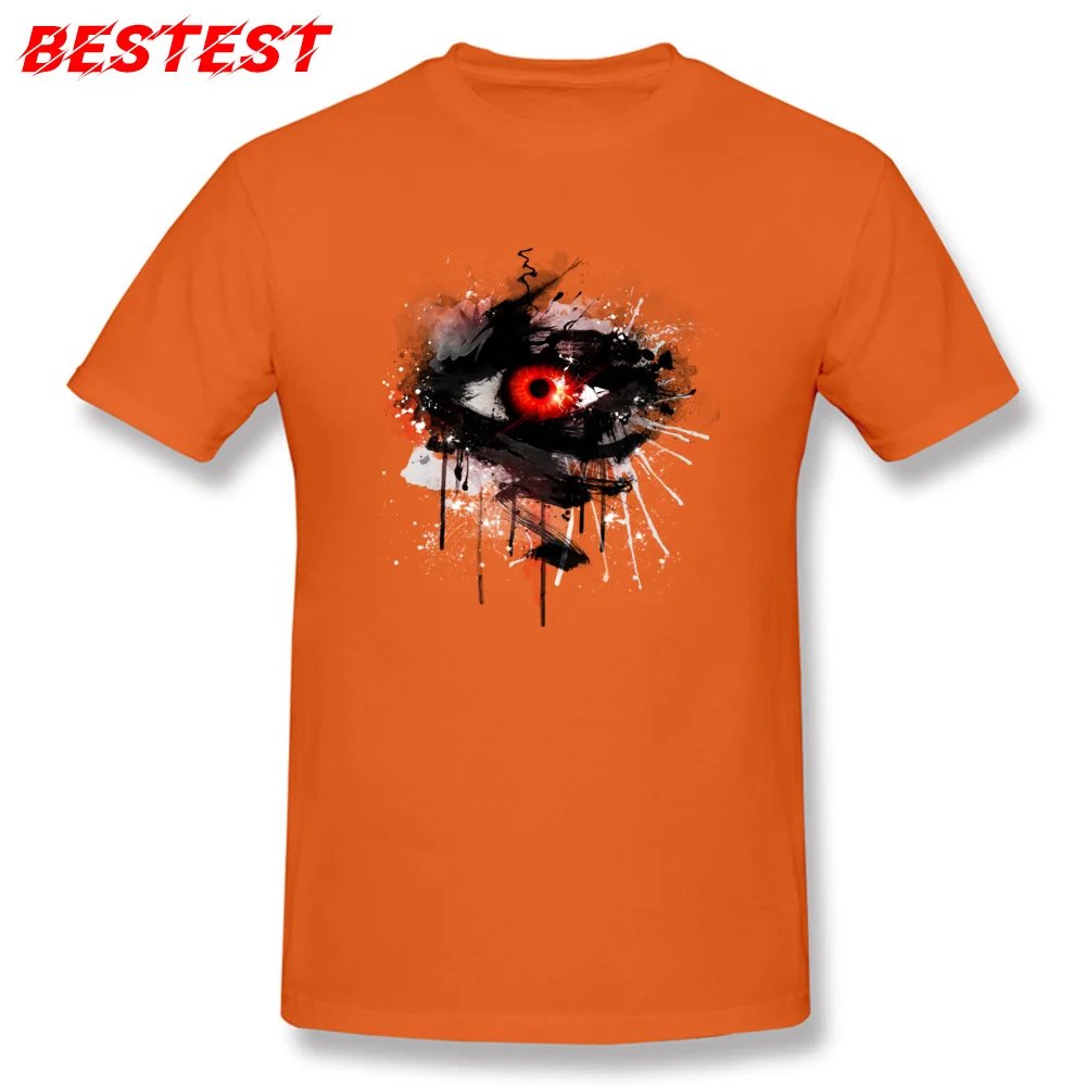 Behind Red Eyes 100% Cotton Fabric Men`s Short Sleeve Tops T Shirt Casual Summer Fall T-Shirt On Sale Round Collar Tops Shirts Behind Red Eyes orange
