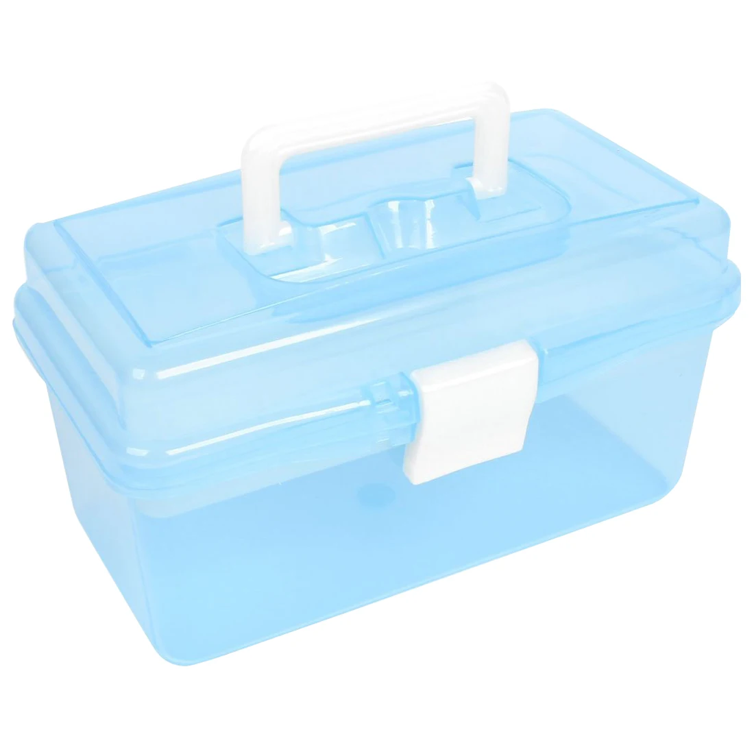 

Double Layer Hardware Tools Storage Box Holder Clear Blue