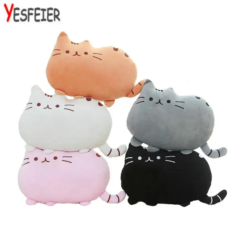 

1 Piece On Sale 7 Colors 40 CM Cat Soft Plush Toys Stuffed Animal Doll Or Cat Skin Cushion Baby Toys Children Kids Gifts