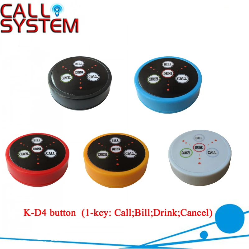 

K-D4 button wireless calling system for restaurant 4-key (CALL;BILL;DRINK;CANCEL)