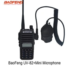 Walkie talkie BaoFeng UV-82 двухдиапазонный FM Ham двухсторонний радиоприемопередатчик uv 82 двухстороннее радио с мини двойной PTT Динамик Микрофон