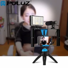 PULUZ Dual Handheld Filmmaking Recording Vlogging Video Rig Case Stabilizer Film Steady Handle Grip Rig for