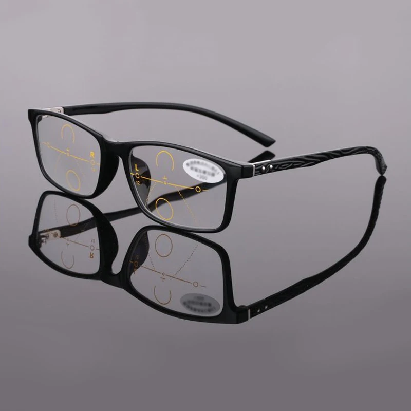 

Progressive Multi Focus Reading Glasses Ulrtalight TR90 Frame Comfortable Man Ladies Resin Aspherical Presbyopic Unisex R202
