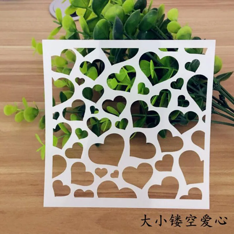 

Stencil Reusable Painting Template Hollow Love For Wall DIY Scrapbooking Diary Stamp Accessories Coloring Embossing Decoration