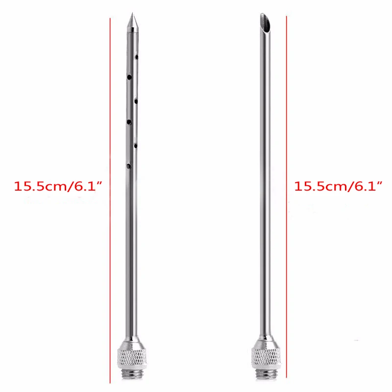 4 унций нержавеющая сталь мясо маринада распылитель аромата набор 1/2 емкость чашки барбекю приправа инжектор с 2 профессиональные иглы кисти
