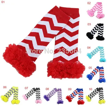 

5pairs/design Baby Girl Chevron Design leg warmers ruffle zig zag leg warmers for girls