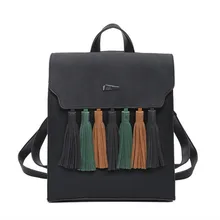 MHCADD Neue Mode Quaste Mädchen Rucksack Scrub Pu-leder Frauen Rucksack Vintage Lässig Schultaschen Rucksäcke Mode Tasche Taschen