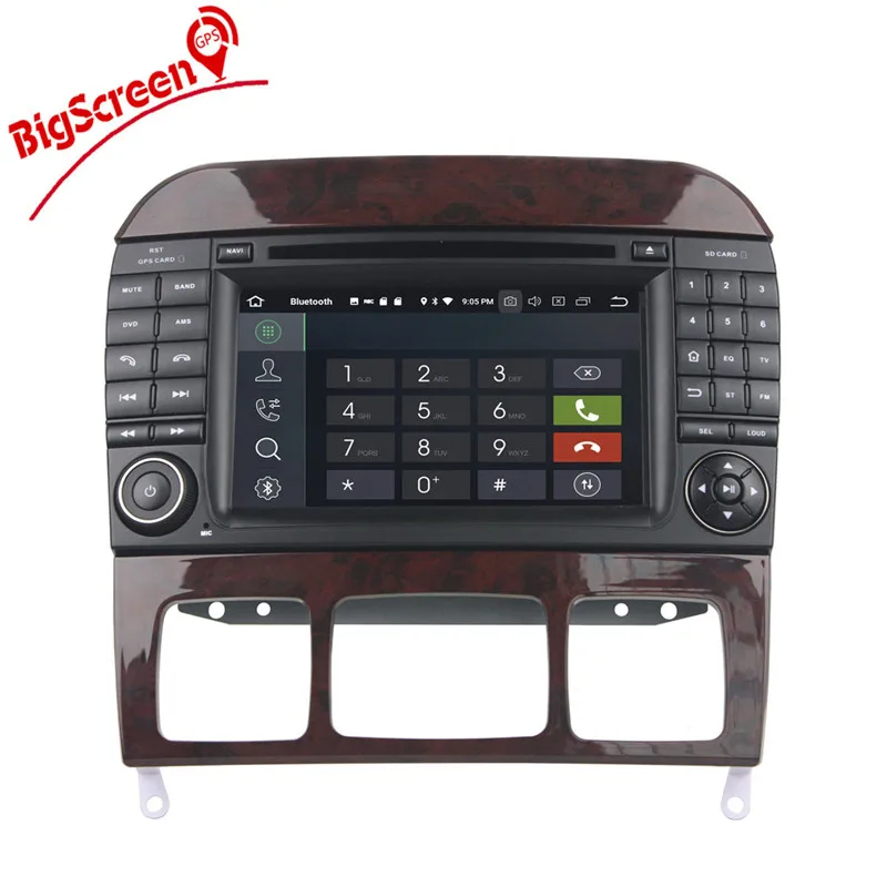 Discount 2 Din Android 8.0 RAM 4GB+32GB 8 Core Car Radio GPS Navi For Mercedes Benz S-Class W220 S280 S320 S350 Radio Wifi DAB+BT stereo 7