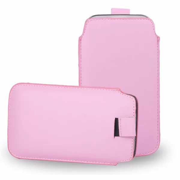 Для Oukitel C12 Pro Чехол универсальный язычок кожаный чехол сумки чехол для телефона для Oukitel C12 Pro Чехол C 12 Pro C12Pro Coque - Цвет: pink