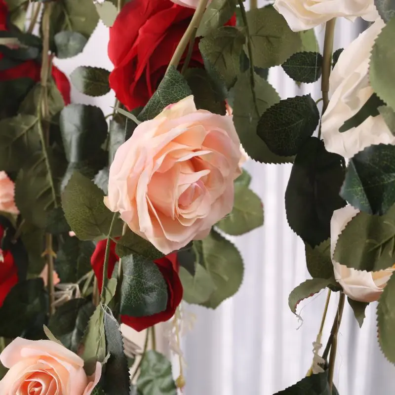 Новинка, Австралия, 1,8 м, шелковые розы, Виноградная лоза, высокое качество, искусственные декоративные розы из ротанга, свадебные декорации