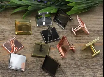 

Freeship! 20mm Square Blank Settings Cuff Links 50pcs