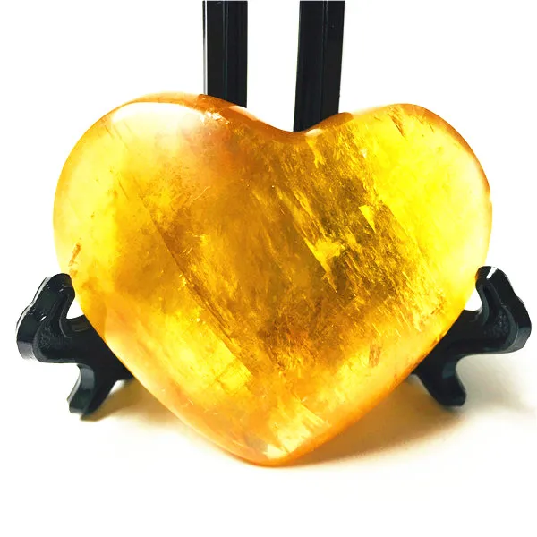 

Pinhan premium yellow calcite heart healing crystal and mineral natural quartz crystal gem Free shipping