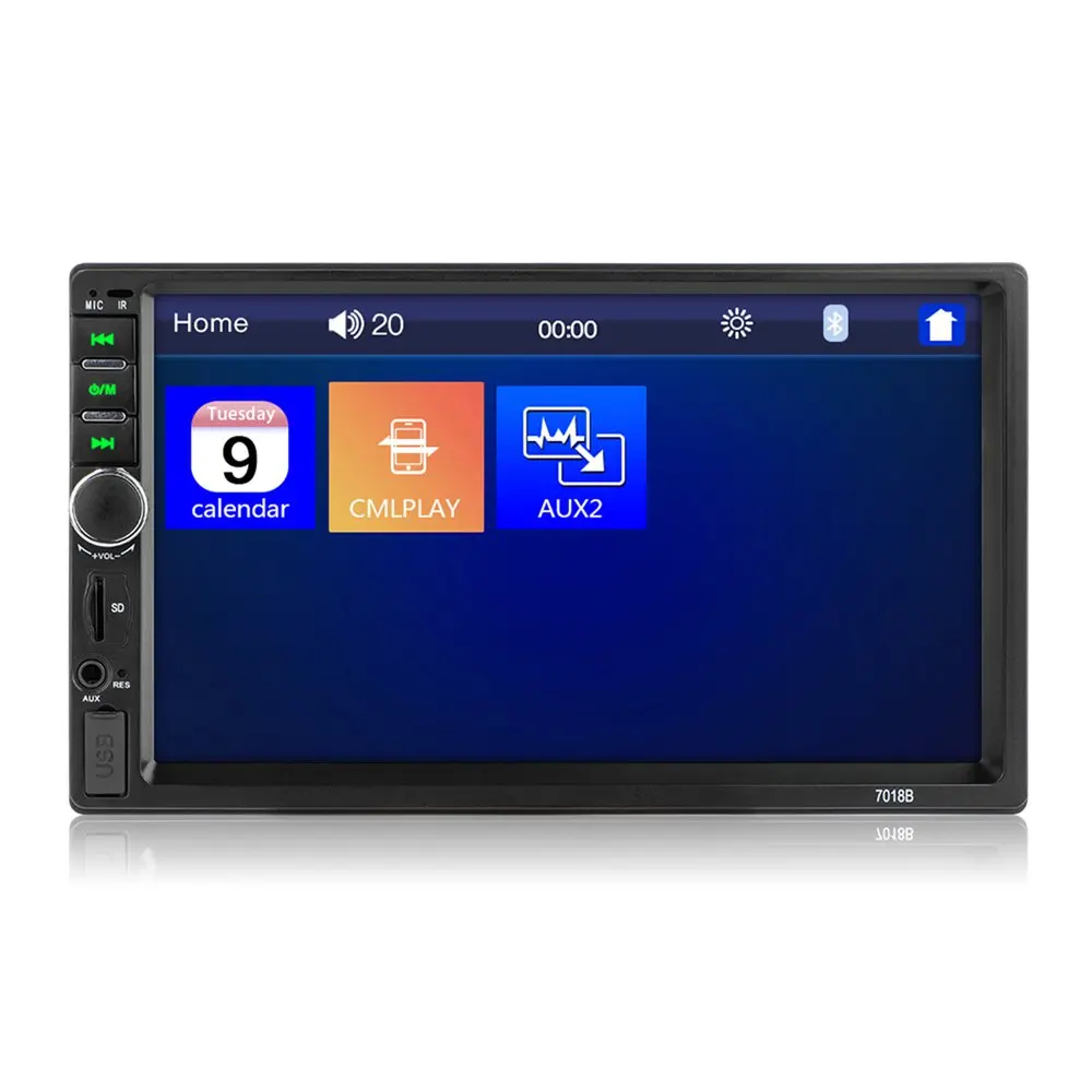 

7018B 7" 2 Din Touch Screen Car MP5 Player Audio Stereo FM Radio Bluetooth Multimedia Player with Camera Support TF
