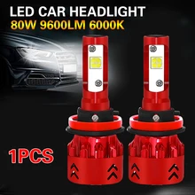 H8/H9/H11 9600LM Замена светодиодный фар высокого Мощность безопасности светодиодный противотуманный свет универсальный автомобильный Стайлинг передняя лампа сборка осветительного оборудования