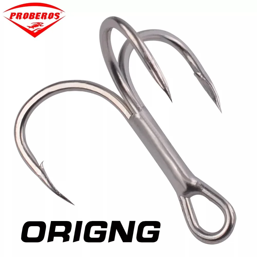 PRO BEROS 20개/몫 슈퍼 샤프 ORIGIN 후크 트레블 낚시 후크 82MN 14  -3/0    고탄소강 peche anzol Pesca Fish Tackle