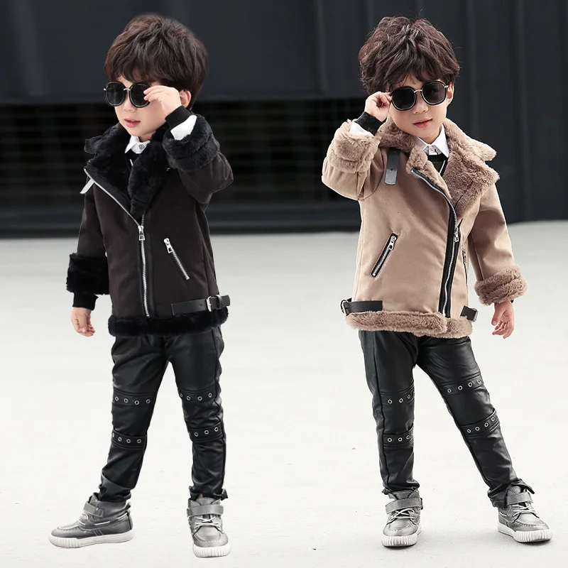 

2018 Boys Thick Warm Fashion Wool Coat