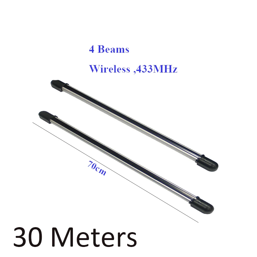 

GZGMET 4 Metal Case Beams Digital Infrared Barrier Beam Detector Window Perimeter Alarm System Fence Sensor