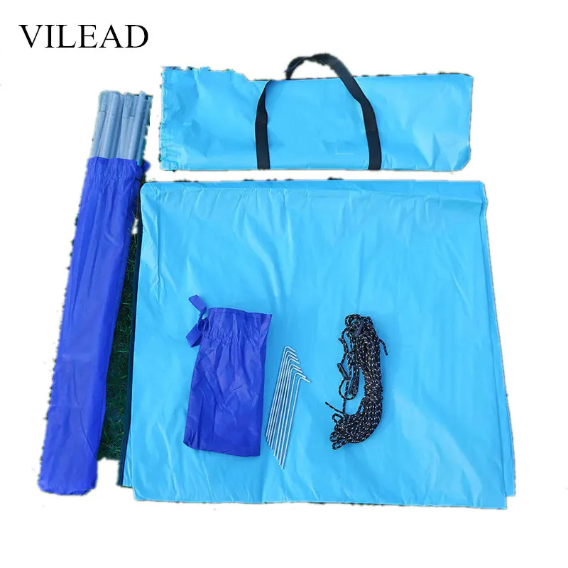 VILEAD 3 Sizes Sun Shelter Waterproof UV Protection Camping Tent Canopy Velarium with Accessories for Camping Hiking Expedition