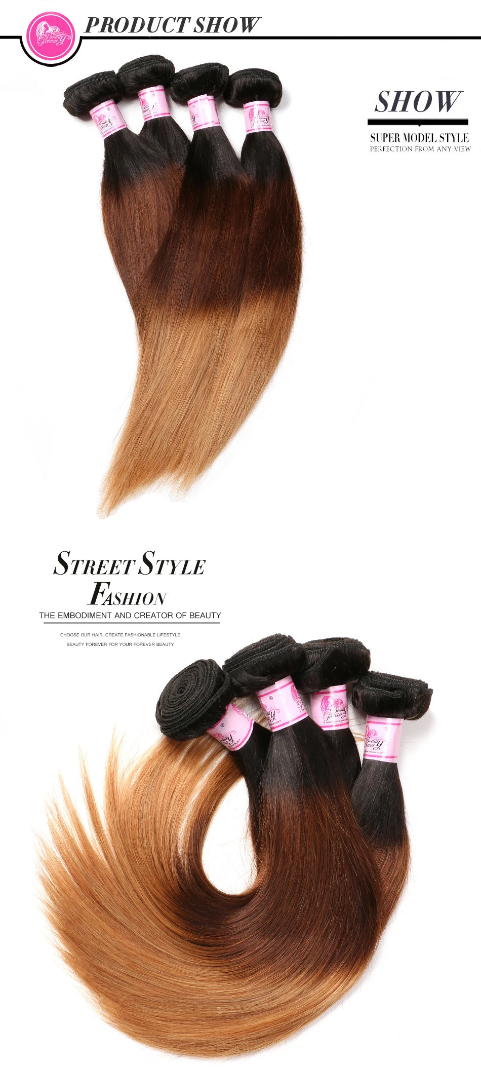 ombre Malaysian straight hair (2)