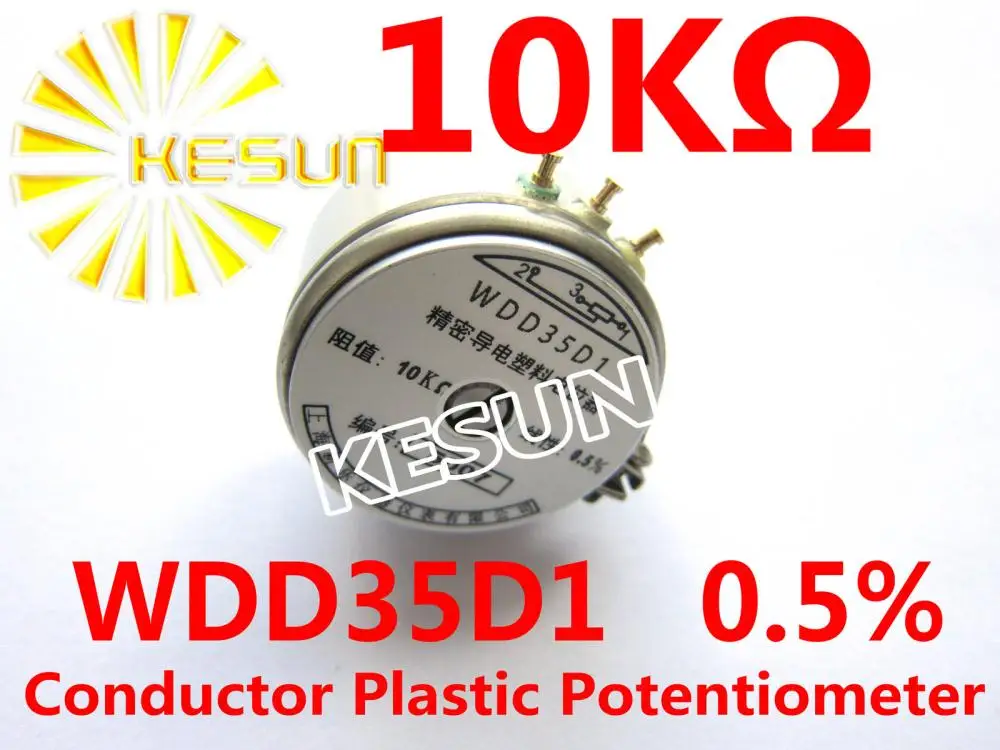 WDD35D1 WDD35D 1 0.5% 10K Ом 2 Вт проводящий пластиковый потенциометр x 5 шт.|potentiometer
