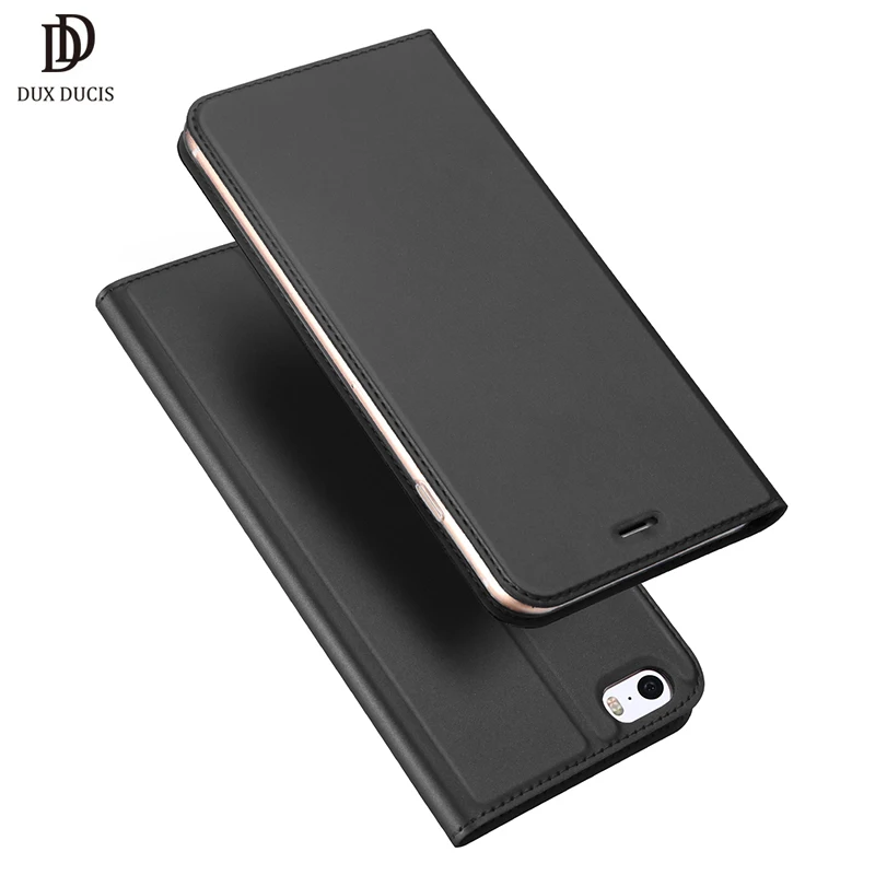 DUX DUCIS чехол для iPhone 5 на 5S SE Роскошный PU кожаный флип Coque Кошелек защитный телефона