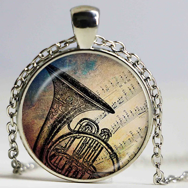 vintage guitar jewelry guitar necklace music instrument pendant art