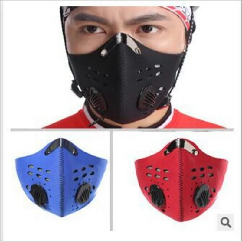 3 шт. PM2.5 анти дымке маска носить Велоспорт дыхание клапан анти-загрязнения рот маски угольный фильтр респиратор рот -заглушить