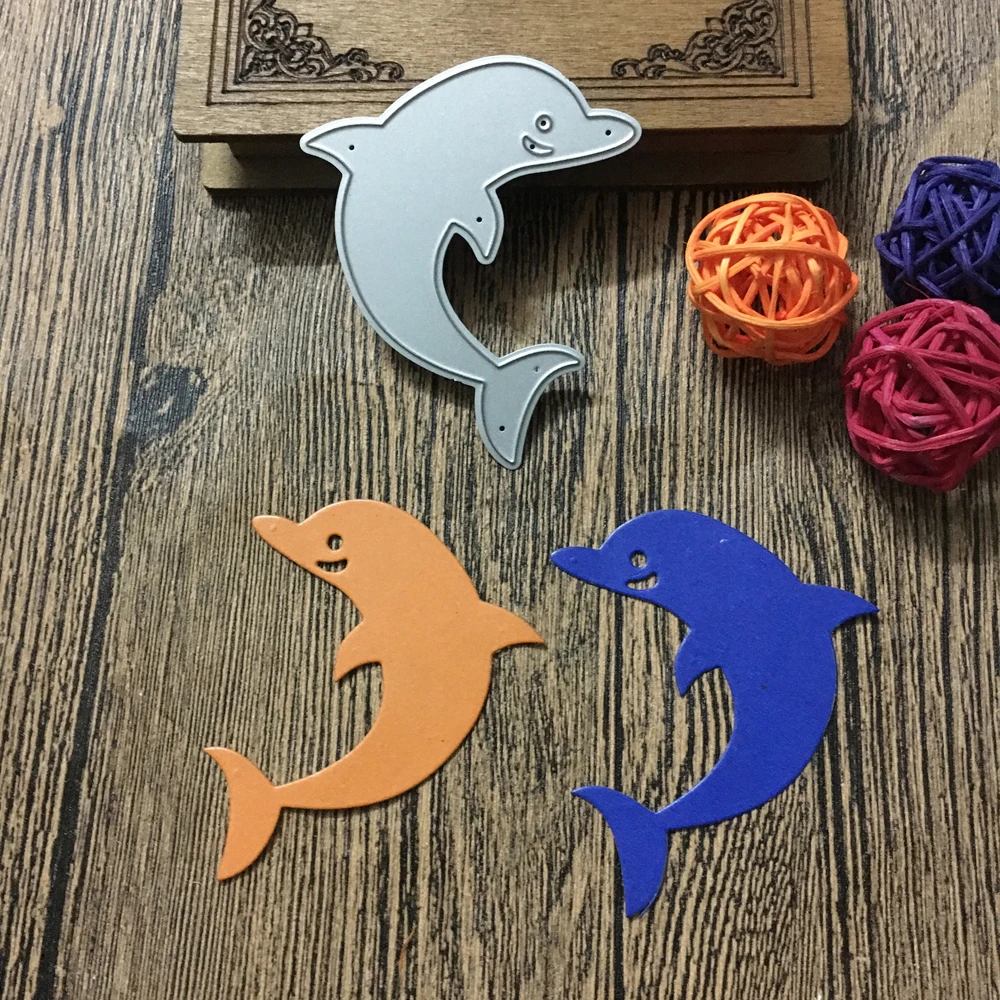 New-Cute-Dolphin-Metal-Cutting-Dies-Stencils-for-D4Embossing-DIY-Paper