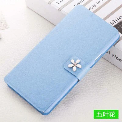 Высококачественный модный чехол для телефона для Asus Zenfone Live ZB501KL Live L1 ZA550KL из искусственной кожи флип-чехол-подставка - Цвет: Blue Flower
