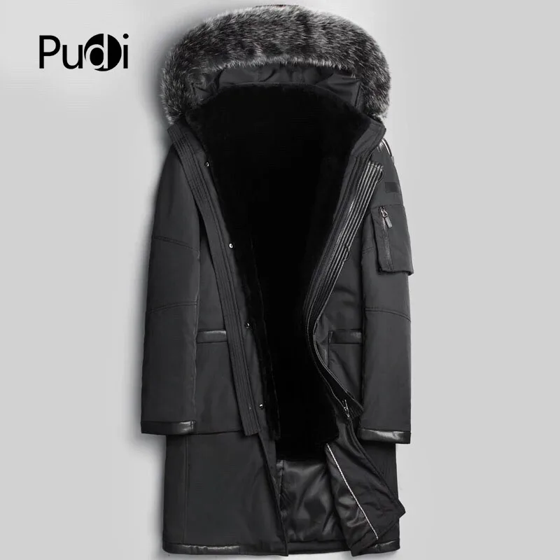 Новинка 2018 мужские Модные шерстяные меховые куртки PUDI MT8121 модная повседневная