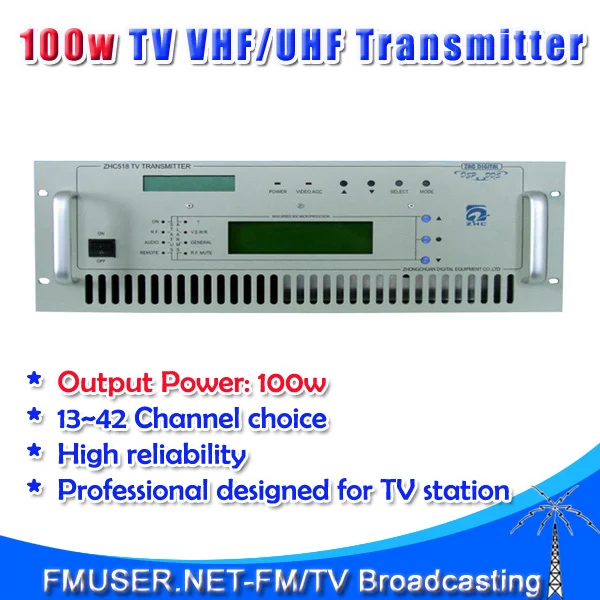 FM518A 100 100W TV transmitter UHF/VHF 50W 100W 300W in 19' rack