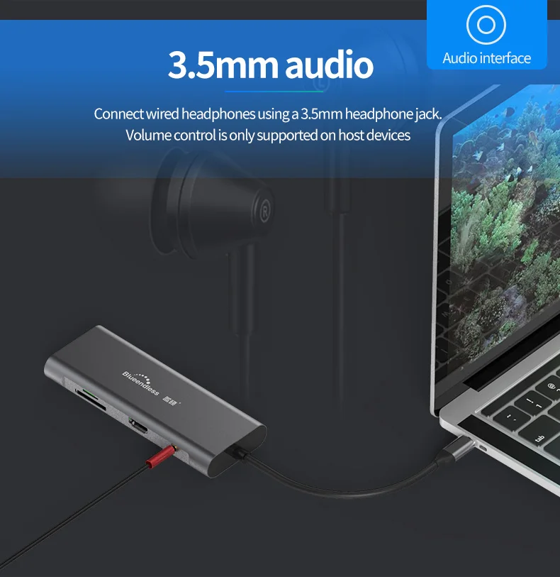 LU USB-C сплиттер type C 3,1 3 порта USB C концентратор для нескольких USB 3,0 HDMI адаптер для MacBook Pro Аксессуары USB C концентратор и т. Д