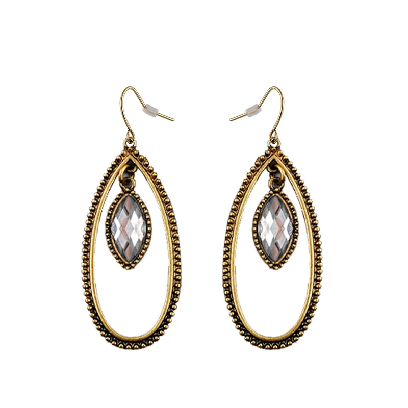 Luxury Teardrop Shaped Earrings Alloy Popular Dangle Earring Drop