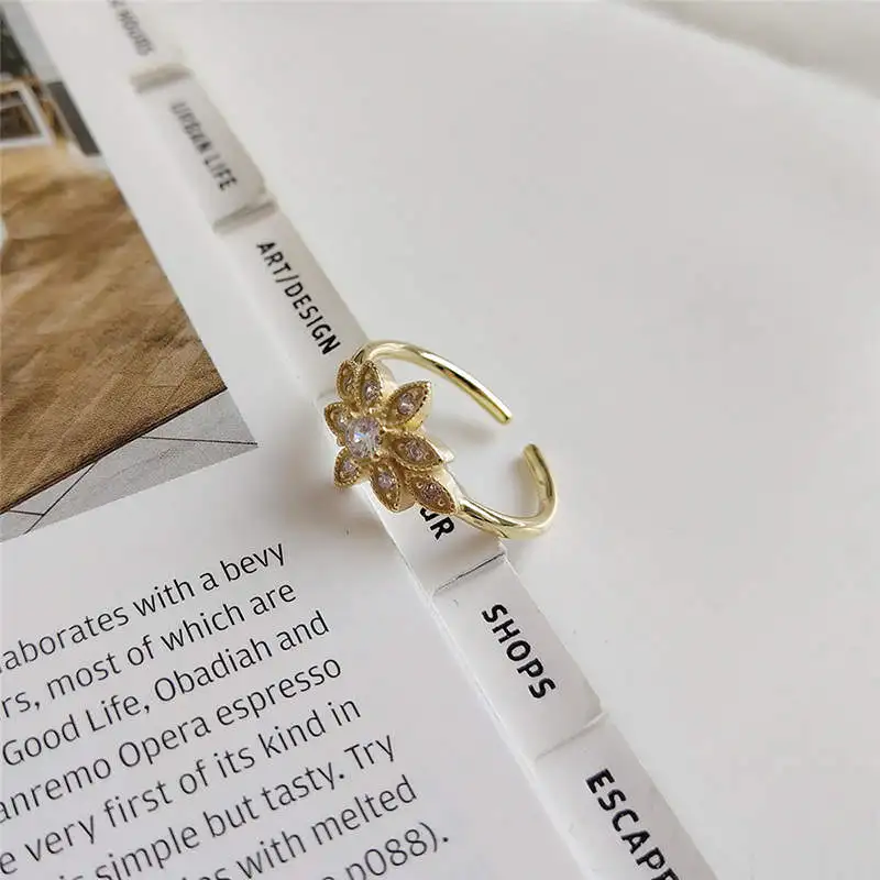 INZATT Настоящее серебро 925 проба геометрическое треугольное кольцо с фианитом для модных женщин ювелирные изделия Модные аксессуары