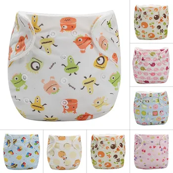 

Autumn Winter Baby Newborn Velvet Diapers Cartoon Pattern Cute Soft Waterproof Diaper Pocket Nappies Fit For 5-13kgs Baby