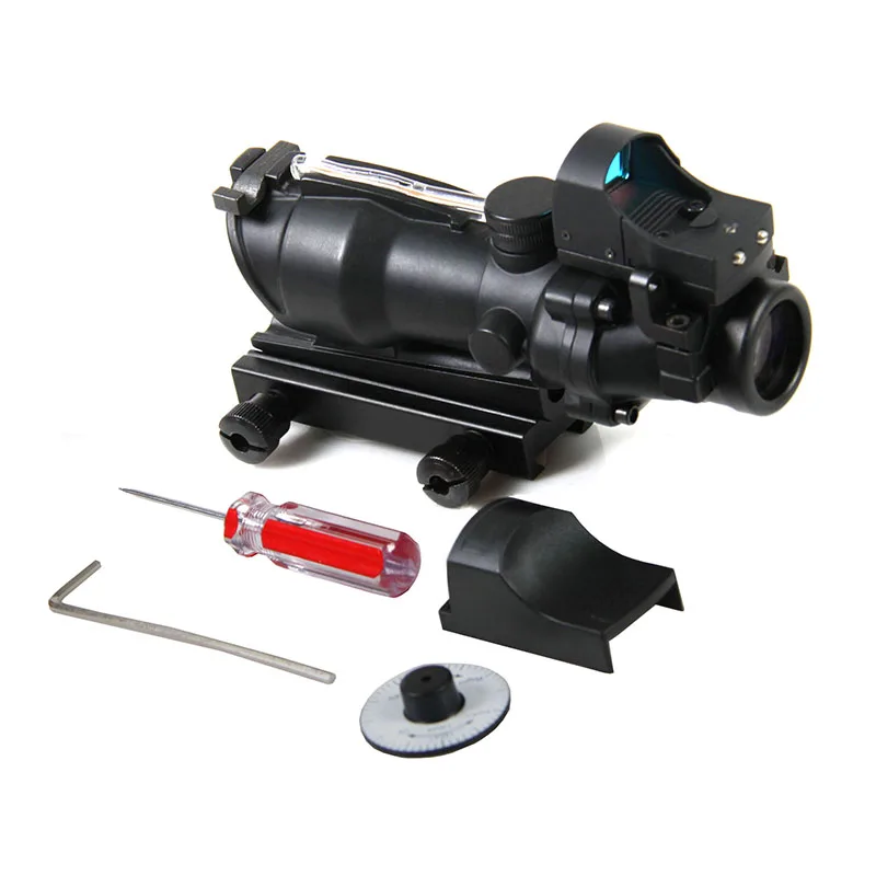 

New Arrival Tactical 4x32 ACOG Style Scope With Mini Red Dot For Hunting BWR-034