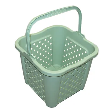 

Free clothing sets basket squarewave with handle 25 L-[Green]