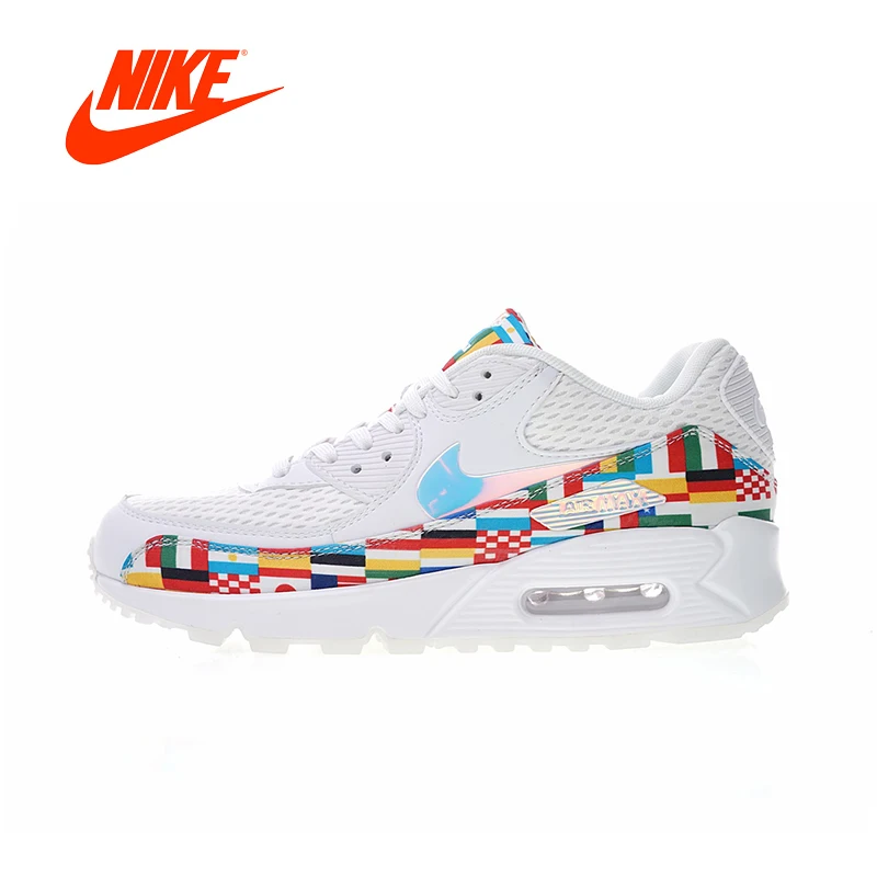 Original New Arrival Authentic Nike Air Max 90 NIC QS International Flag Men's Running Shoes Sport Outdoor Sneakers AO5119-100