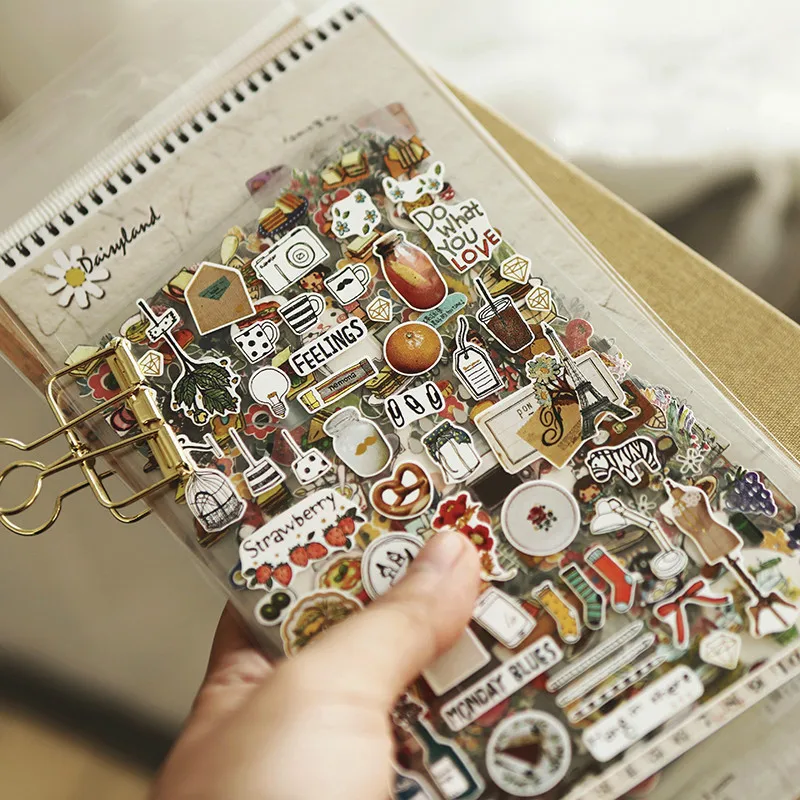 

Lovely Diary Decorating Retro Hand Book Tool Stickers Hand Made Sticker Stationery Handmade Sticker Papel Scrapbooking