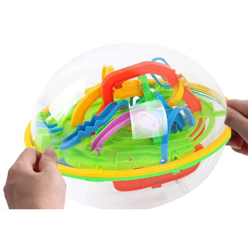 

3D Magic Maze Ball 208 Steps Intellect Labyrinth Ball Puzzle Game Brain Teaser Children Learning Educational Toys Orbit Game