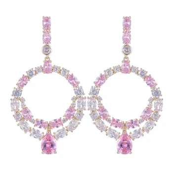 

SisCathy Brand Unique Fashion AAA Cubic Zircon Rhinestone Earrings For Women Bijoux Brincos Women's Valentine's Day Gift