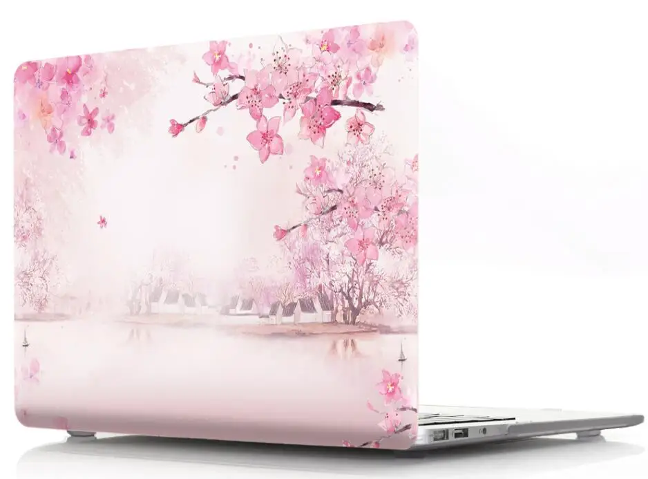 Sakura Pattern Hard Protective Case Cover Shell for Apple Mac MacBook Air 11 13 Pro 12 13 13.3 15 Fashion Women Men Bag Sleeve