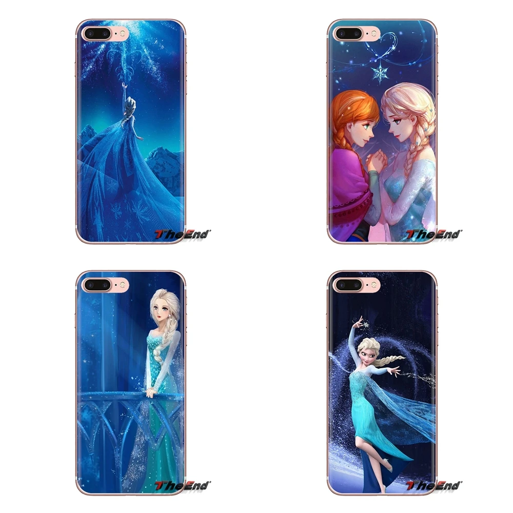 Transparent Soft Cases Cover Punk Elsa Tattoo Princess For Samsung Galaxy S3 S4 S5 Mini S6 S7 Edge S8 S9 S10 Plus Note 3 4 5 8 9 |