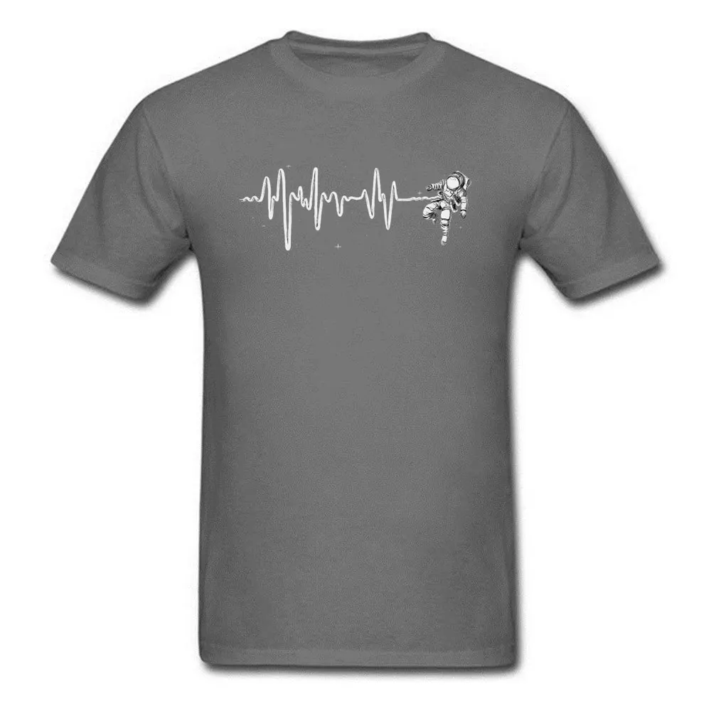 Space-Heartbeat Tops T Shirt Wholesale Round Collar Birthday Short Sleeve Cotton Men Top T-shirts Personalized Top T-shirts Space-Heartbeat carbon