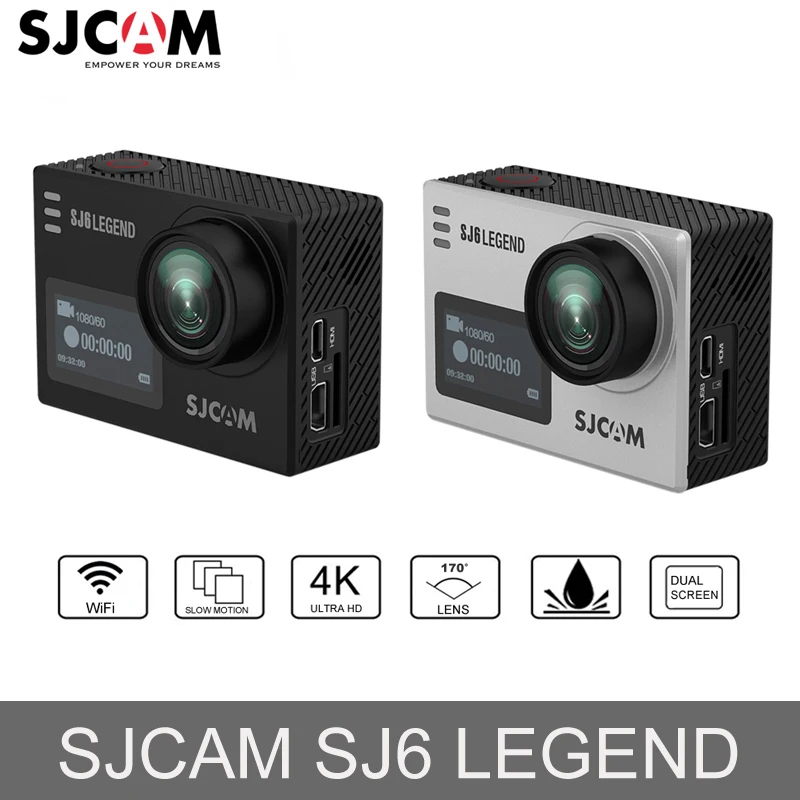 

Original SJCAM SJ6 LEGEND 2.0" Screen 4K 24FPS 30M Waterproof Touch Screen Remote Action Sports Mini Camera +Many Accessories