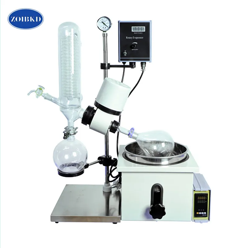 

ZOIBKD Best Quality Laboratory RE-201D Small Volume Rotary Evaporator 0.25- 2L Vacuum Decompression Extraction Distiller Machine