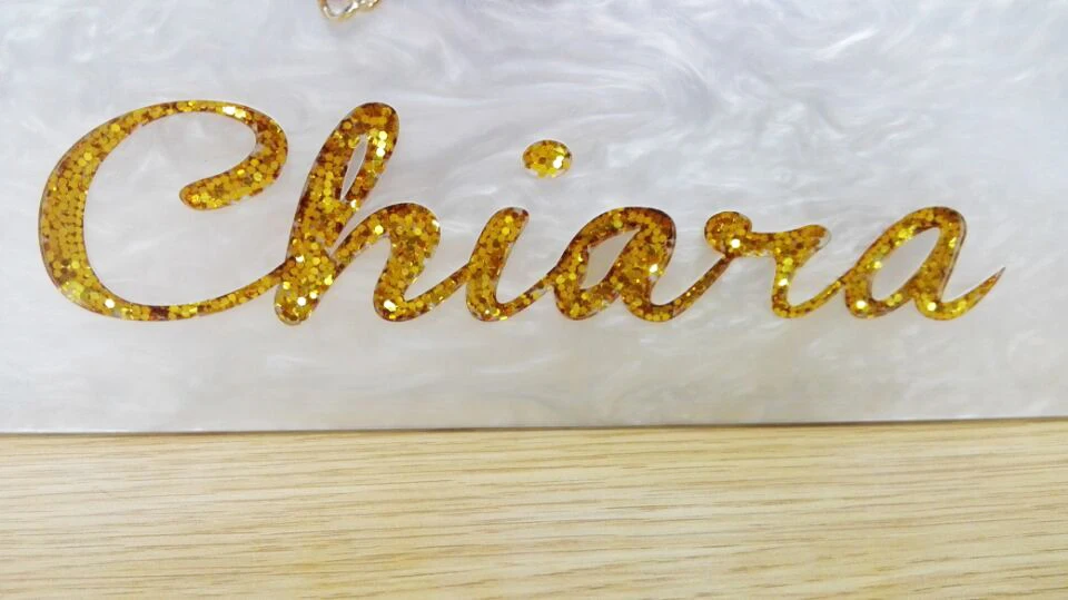 personalized acrylic clutch