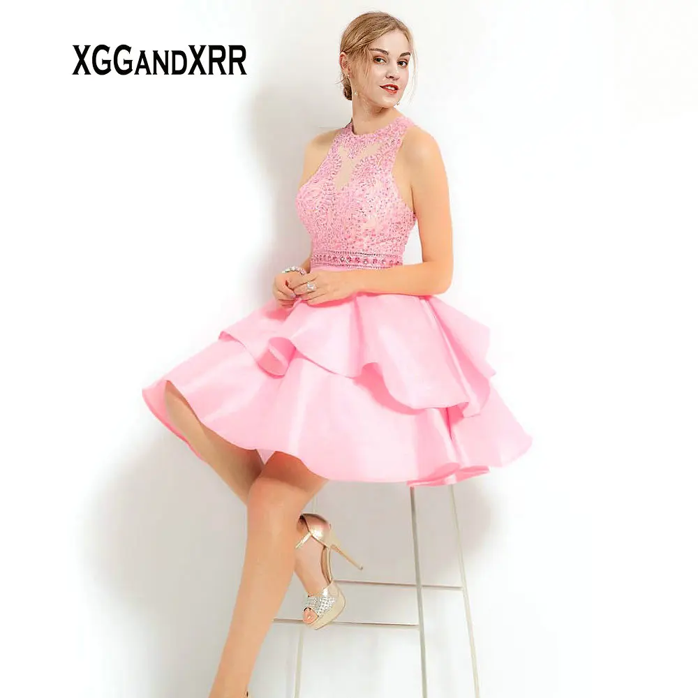 pink short prom dresses 2019