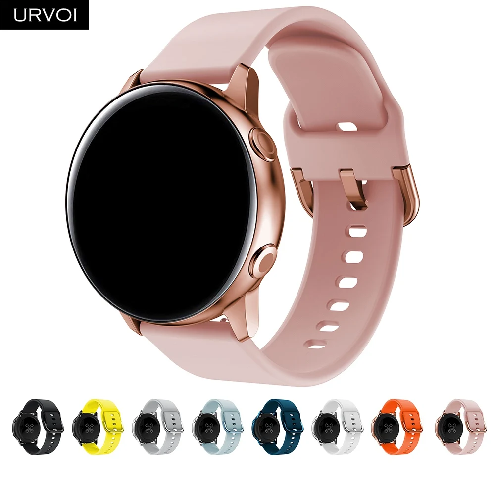 

URVOI Silicone band for Galaxy watch active strap for Galaxy watch 42mm new official design quick release pins soft durable